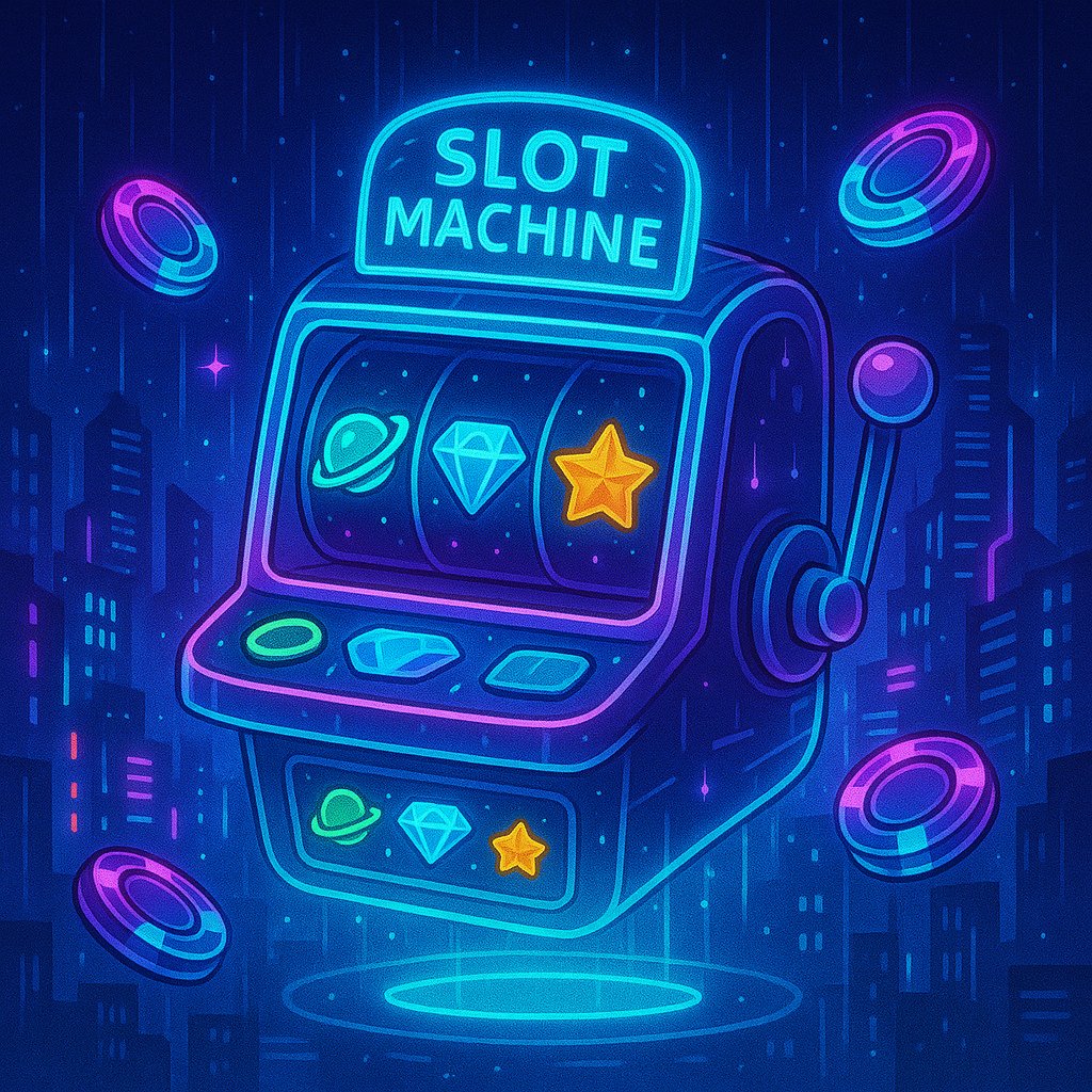 apk 9999 treasure slot guide showing gem-inspired layout and neon details